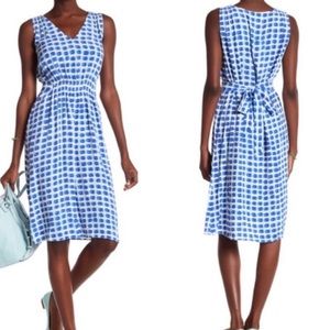 Kate Spade Dress Island Stamp V-Neck Tie Back Size Large (12)